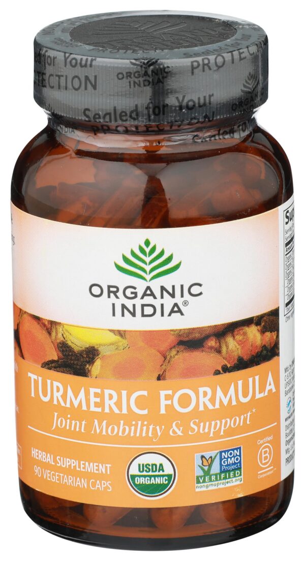 Suplemento de cúrcuma orgánica para movilidad articular 90 cápsulas