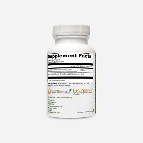 Suplemento cápsulas Curcumina C3 Complejo con BioPerine salud articular