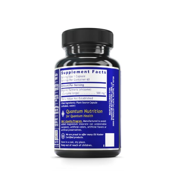 Suplemento curcumina Quantum Nutrition 500 mg en cápsulas vegetales