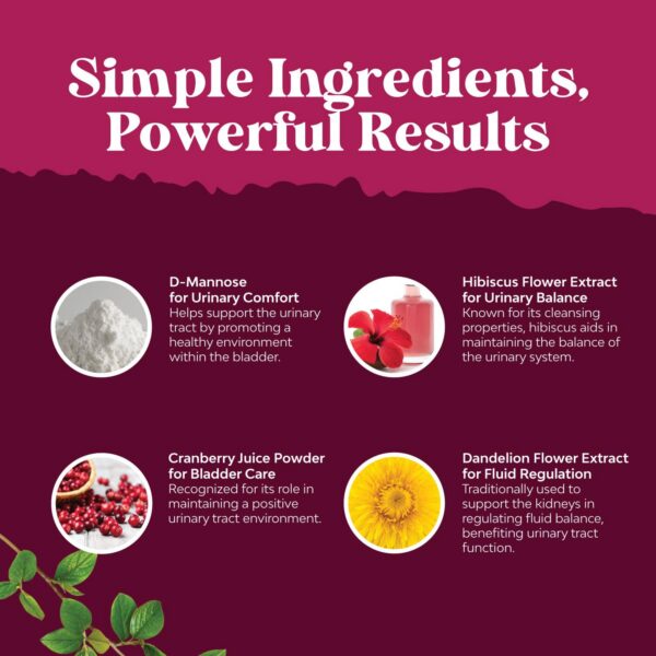 Suplemento natural Natures Craft D Mannose y arándano concentrado