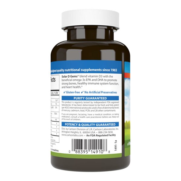 Suplemento D3 y omega-3 captura salvaje Carlson