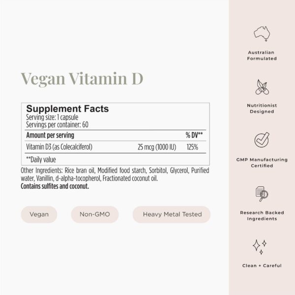 Version 1.0.0 Suplemento D3 vegano JSHealth salud ósea y sistema inmunológico