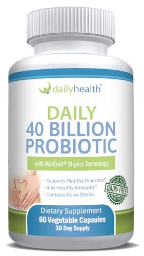 Suplemento Daily Probiotic 40B CFU cápsulas vegetales sistema inmune