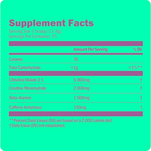 Suplemento deportivo Oath Nutrition con creatina y cafeína 150mg