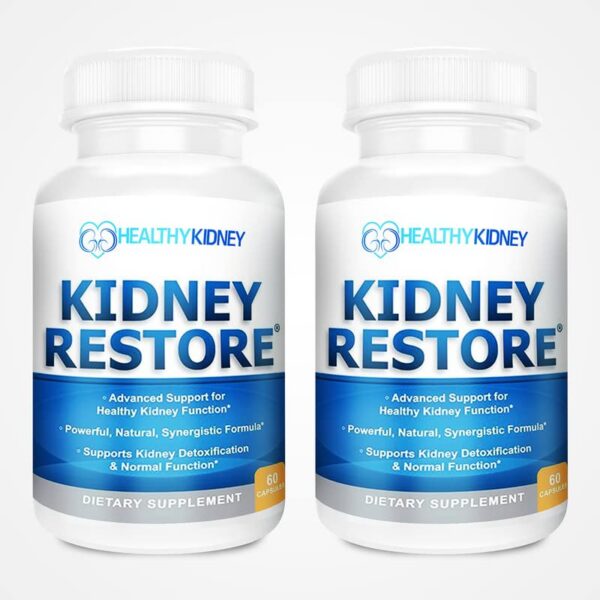 Suplemento para detox renal Kidney Restore frasco