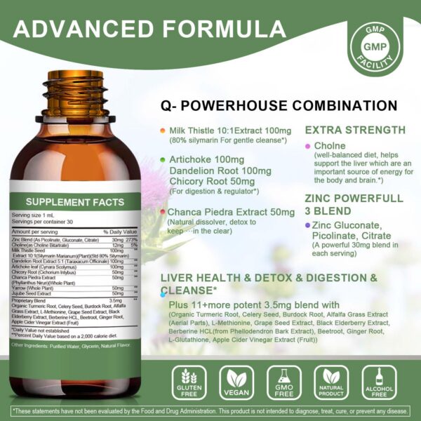 Suplemento para detox y reparación hígado con hierbas