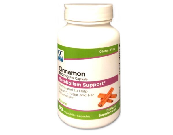 Suplemento diario de canela 500 mg sin gluten ni aditivos