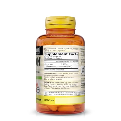 Suplemento dietético canela 1000 mg MASON NATURAL envase