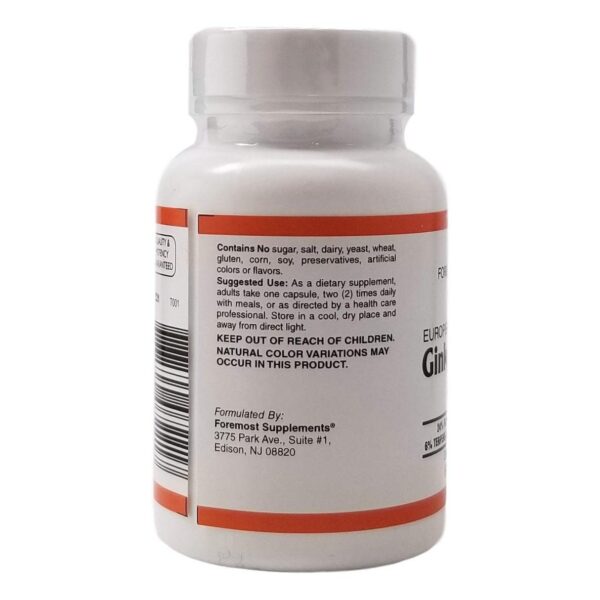 Suplemento dietético Ginkgo biloba 60 cápsulas Holistic Health International