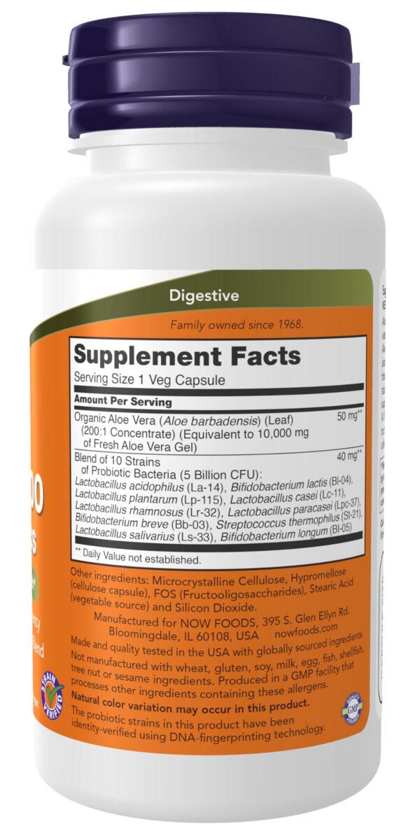 Version 1.0.0 Suplemento digestivo aloe vera y probióticos NOW Foods