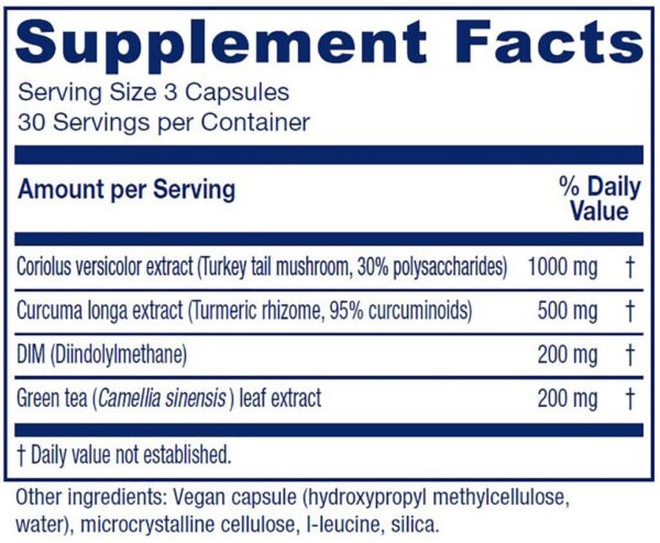 Suplemento con DIM y hongo cola de pavo