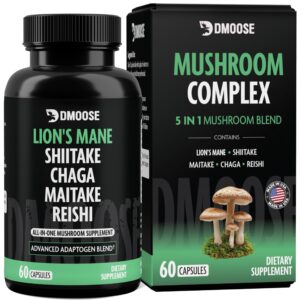 Suplemento DMoose lion's mane 5 en 1 cápsulas potencia cerebral
