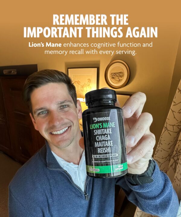 Suplemento DMoose vegano sin GMO cápsulas de hongos 60 unidades