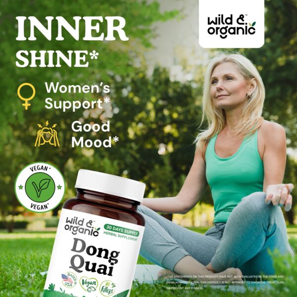 Suplemento de dong quai extracto raíz vegano para mujeres
