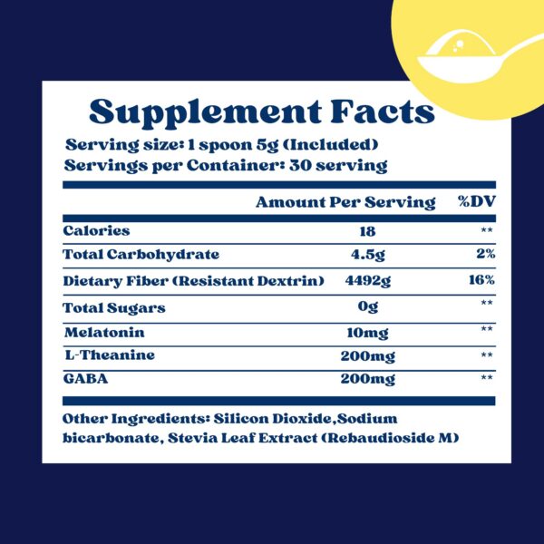 Suplemento Dr Sugar Labs con melatonina y fibra para dormir mejor