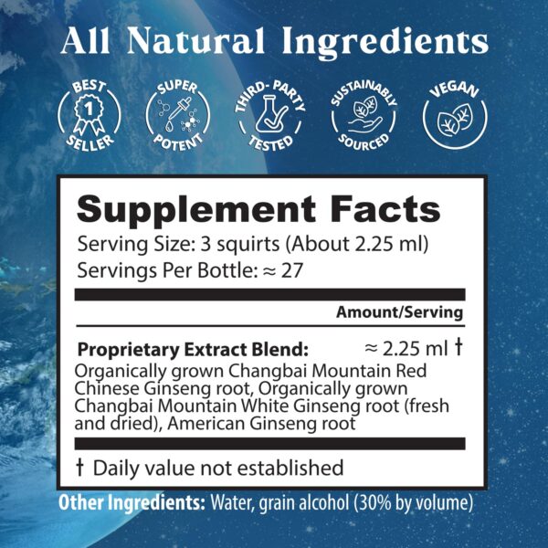 Suplemento Dragon Herbs con ginseng para energía y sistema inmune