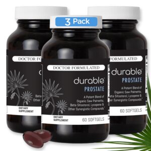 suplemento durable prostate saw palmetto beta-sitosterol 180 softgels