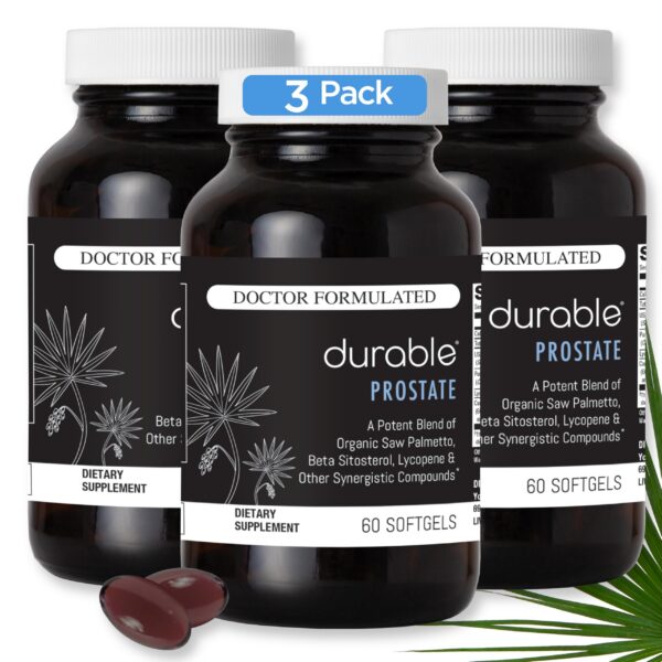 suplemento durable prostate saw palmetto beta-sitosterol 180 softgels