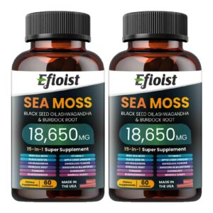 Suplemento Efioist Sea Moss 15 en 1 120 cápsulas verde oliva
