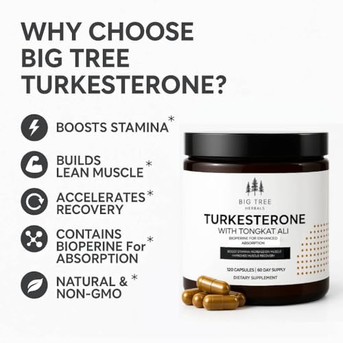 Suplemento energético BIG TREE HERBALS con Turkesterone y Tongkat Ali
