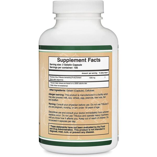 Version 1.0.0 Suplemento energético Double Wood Tribulus terrestris vegano