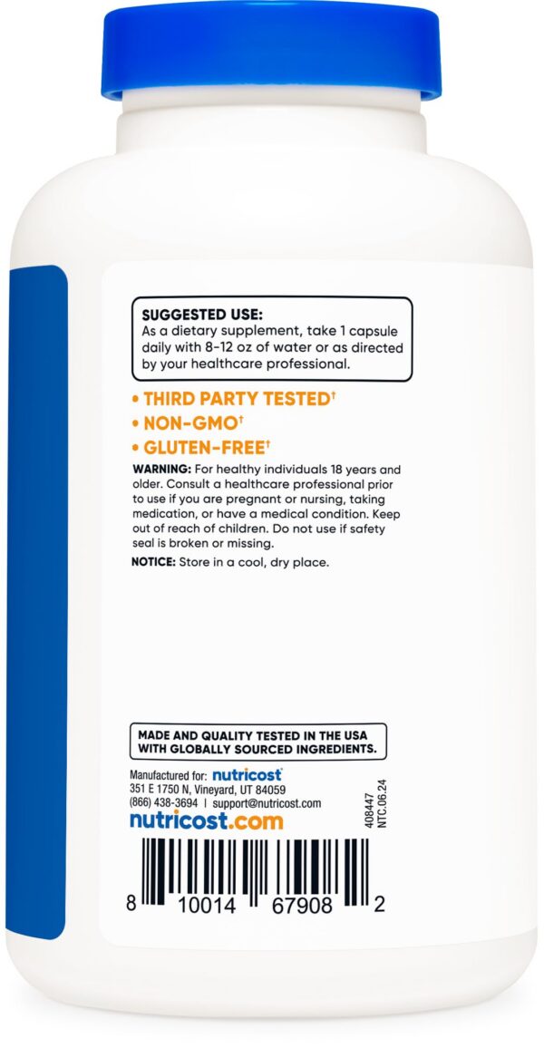 Suplemento energético Nutricost sin gluten ni GMO