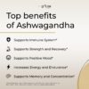 Suplemento Ashwagandha extra fuerte gflow vitamins detalle etiqueta