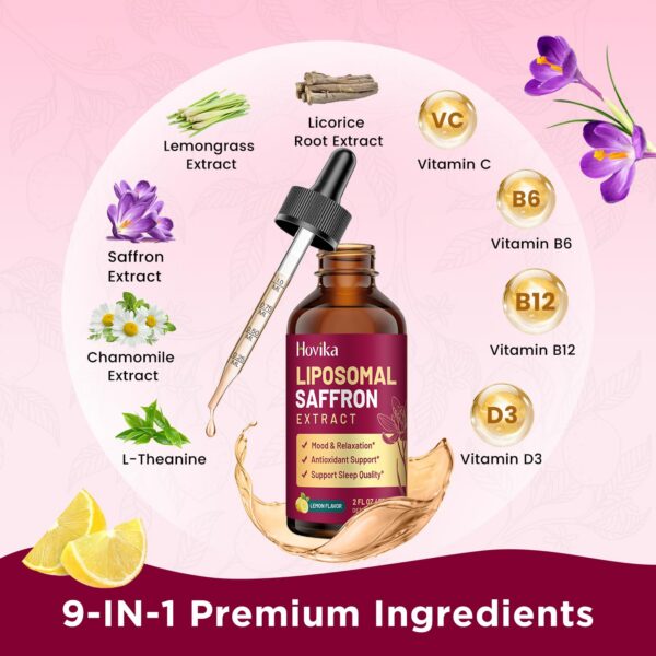 Suplemento para energía y concentración Hovika azafrán líquido