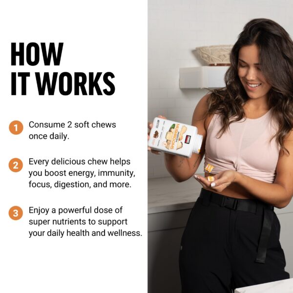 Suplemento energia inmunidad digestión gomitas setas veganas