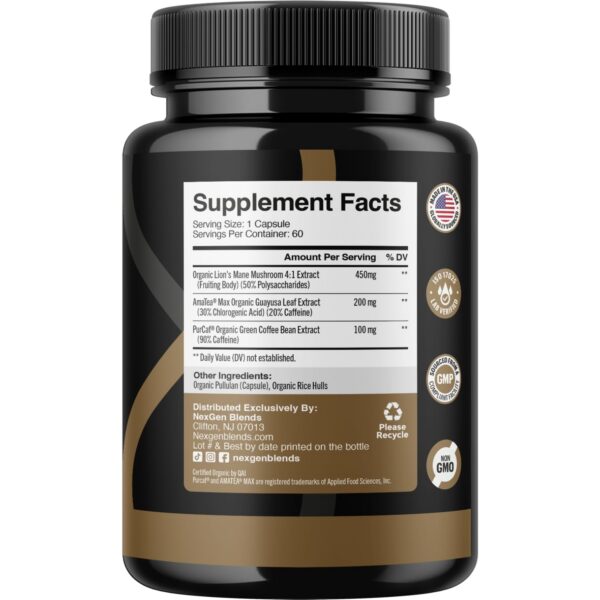 Suplemento de energía natural café y hongos NEXGEN