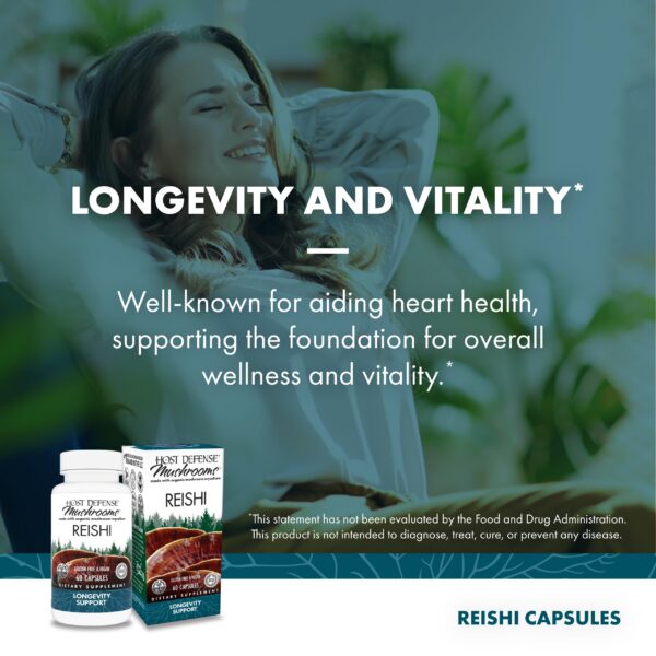 Suplemento para energía y vitalidad Hongo Reishi Host Defense