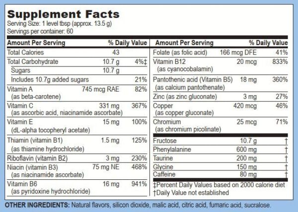 Version 1.0.0 Suplemento energizante Life Enhancement WOW en polvo