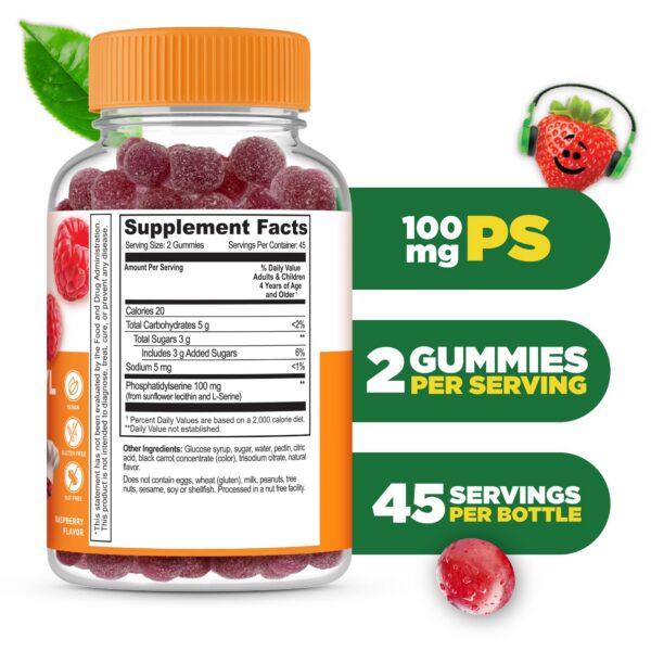 Suplemento de enfoque para niños en gominolas