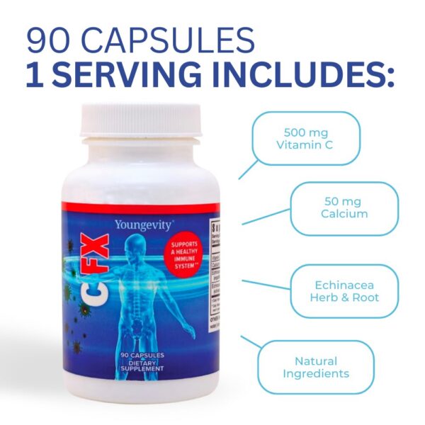 Suplemento con equinácea Youngevity C-FX en cápsulas