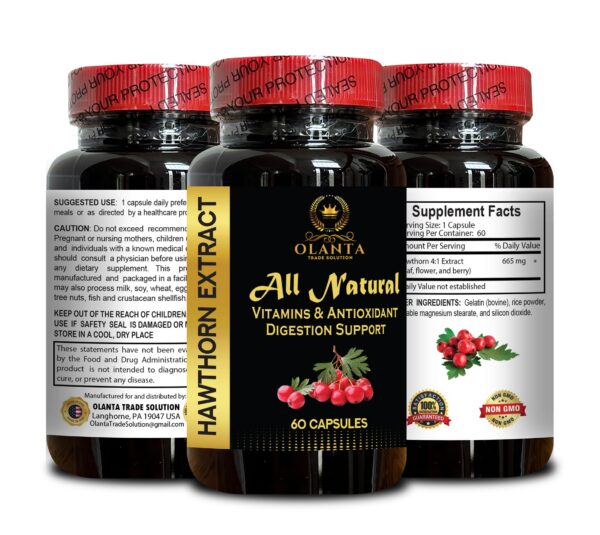 Suplemento vegano extracto de bayas de espino OLANTA 60 cápsulas