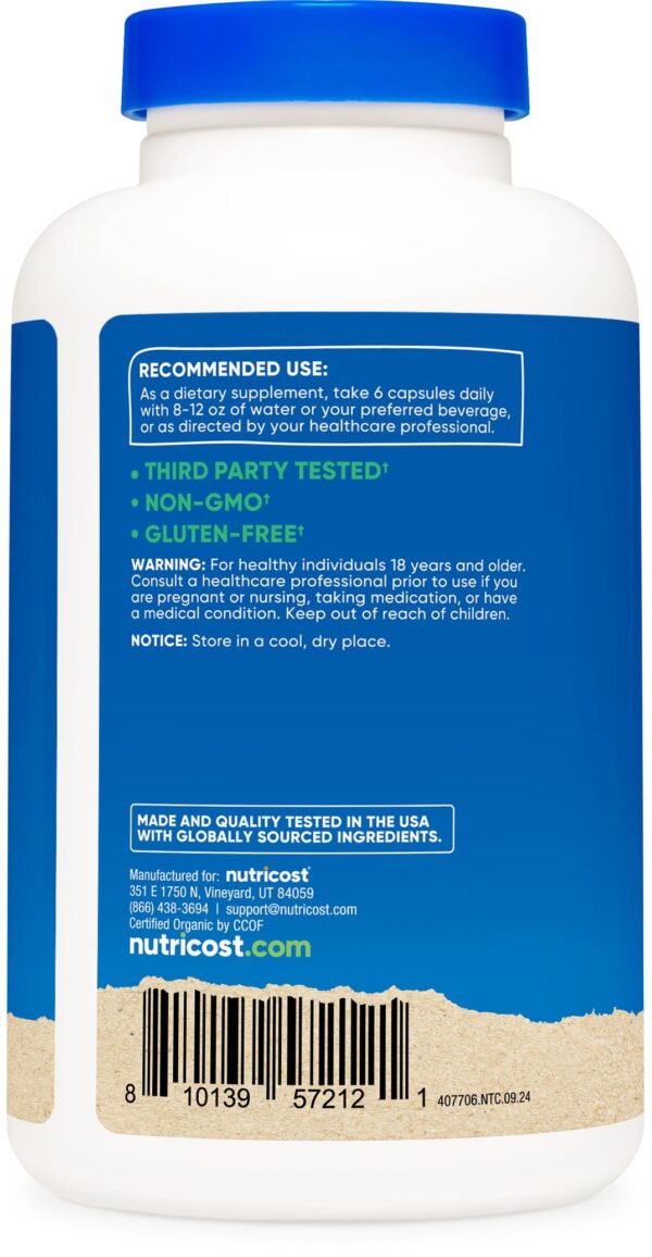 Suplemento espirulina Nutricost saludable y natural