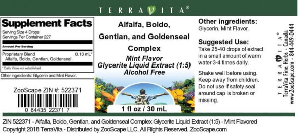 Version 1.0.0 Suplemento extracto glicerinado complejo de hierbas Terravita