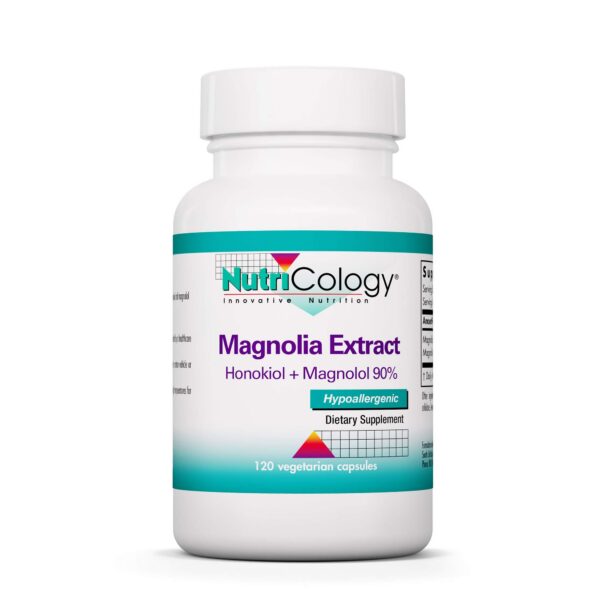 Version 1.0.0 Suplemento extracto de magnolia Nutricology botella frontal