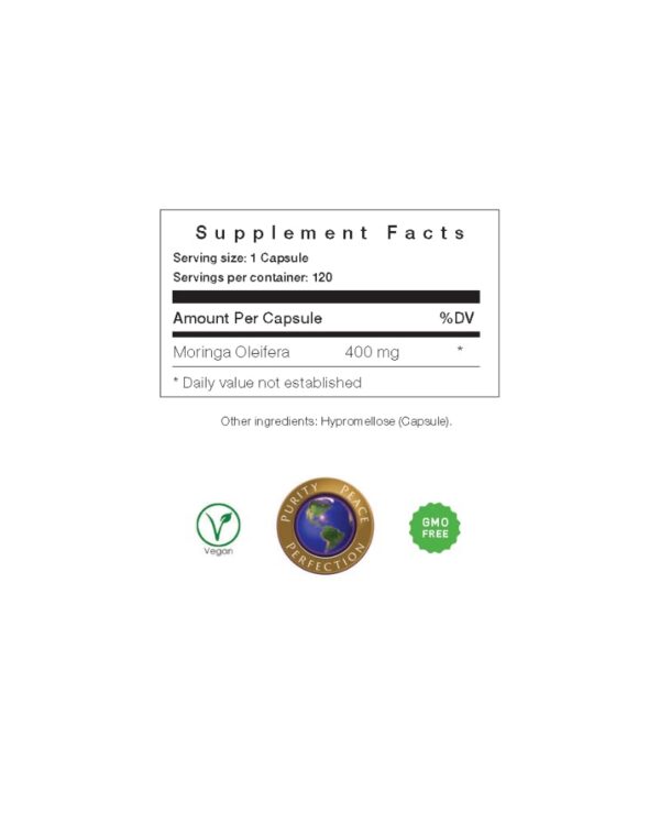 Version 1.0.0 Suplemento con extracto de moringa fresco para uso en batidos y comidas