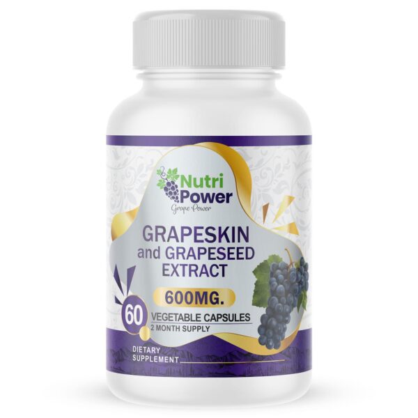 Version 1.0.0 Suplemento de extracto de semilla de uva 600mg 60 cápsulas vegetales