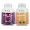 Frasco suplemento extracto semilla de uva y vitamina C vegano