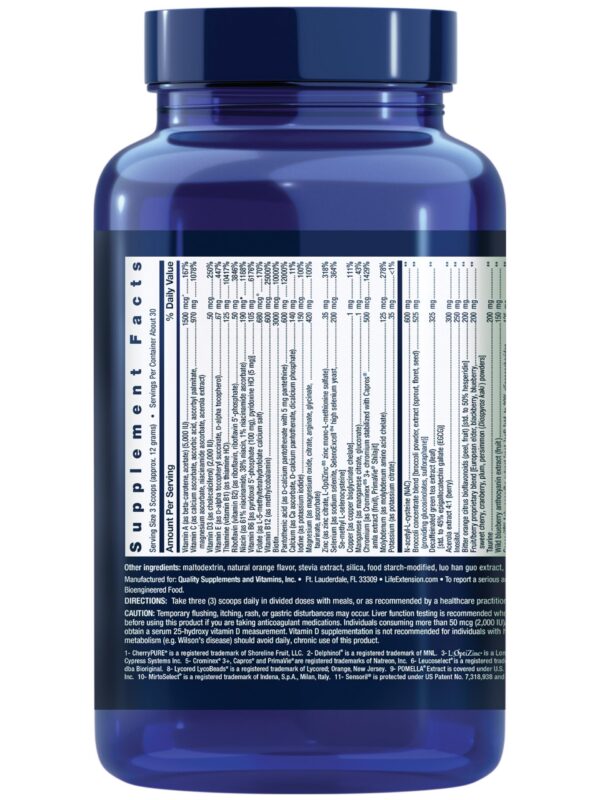 Suplemento con extractos de frutas y verduras Life Extension Mix