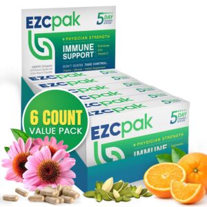 Suplemento EZC Pak 5 días caja frontal con vitamina inmunológica