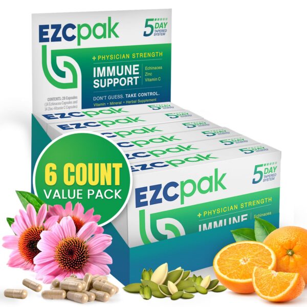 Suplemento EZC Pak 5 días caja frontal con vitamina inmunológica