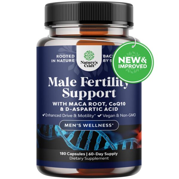 Suplemento de fertilidad masculina Natures Craft frasco