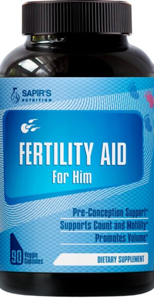 Suplemento fertilidad masculina Sapir cápsulas frasco y caja