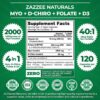Suplemento fertilidad Zazzee folato 5-MTHF y vitamina D3