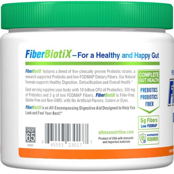 Suplemento de fibra dietética baja en FODMAP para una digestión saludable