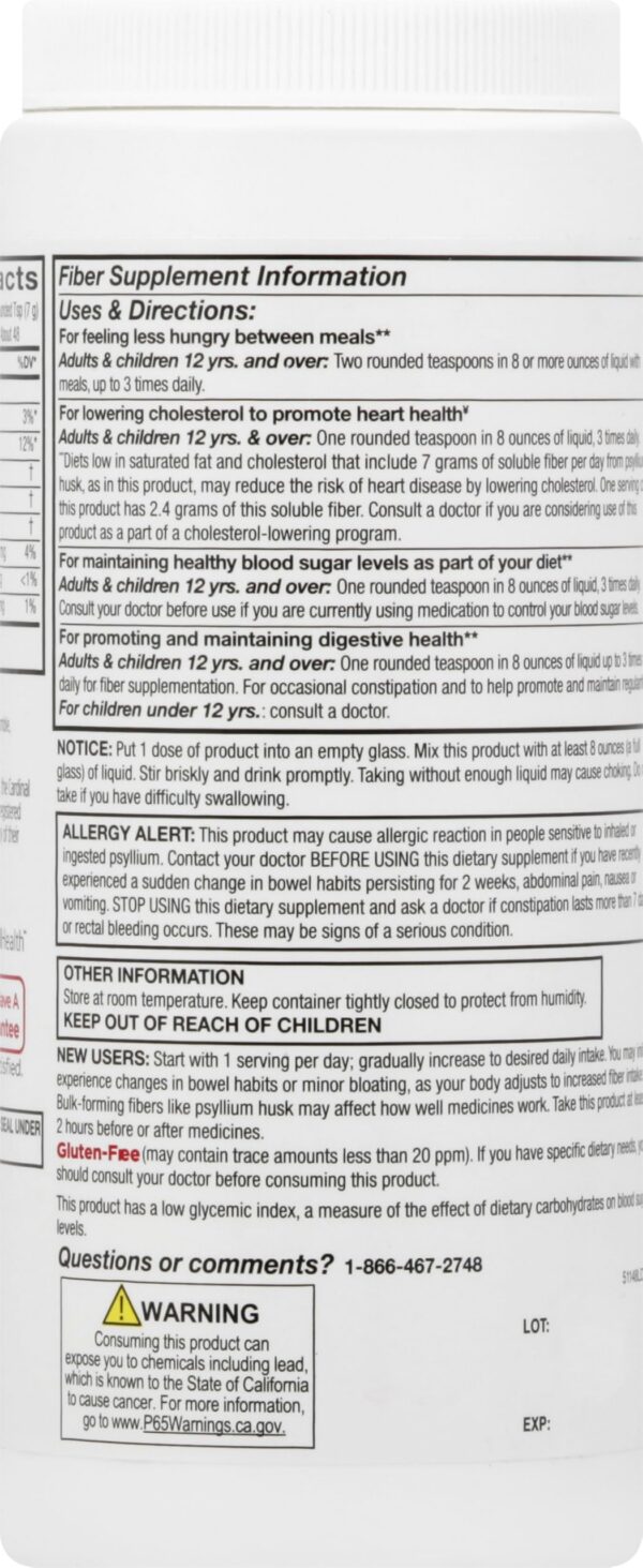 Suplemento fibra natural Leader psyllium husk