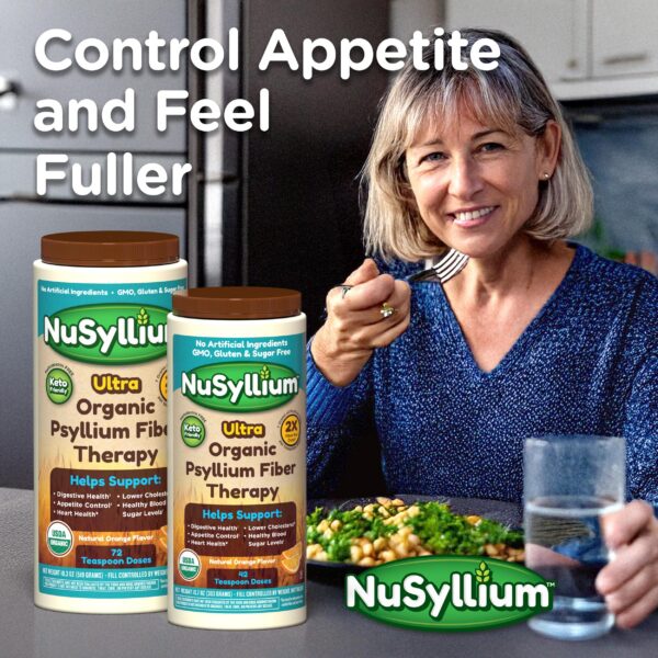 Suplemento fibra NuSyllium con psyllium orgánico para dieta